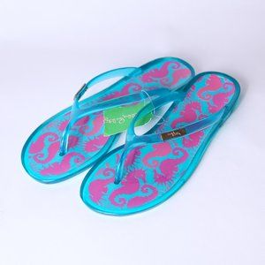 Lilly Pulitzer Shelly Jelly Sandal Blue _8_NWOT